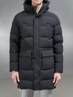 Mid Length Parka - Black
