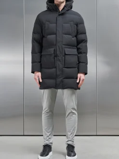 Mid Length Parka - Black