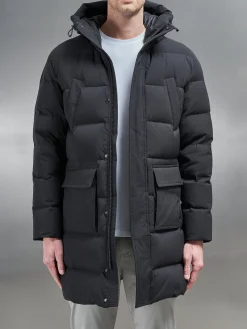 Mid Length Parka - Black