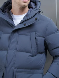 Mid Length Parka - Charcoal