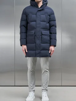 Mid Length Parka - Navy