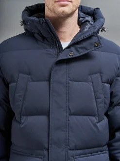 Mid Length Parka - Navy