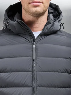 Mid Length Technical Down Jacket - Grey