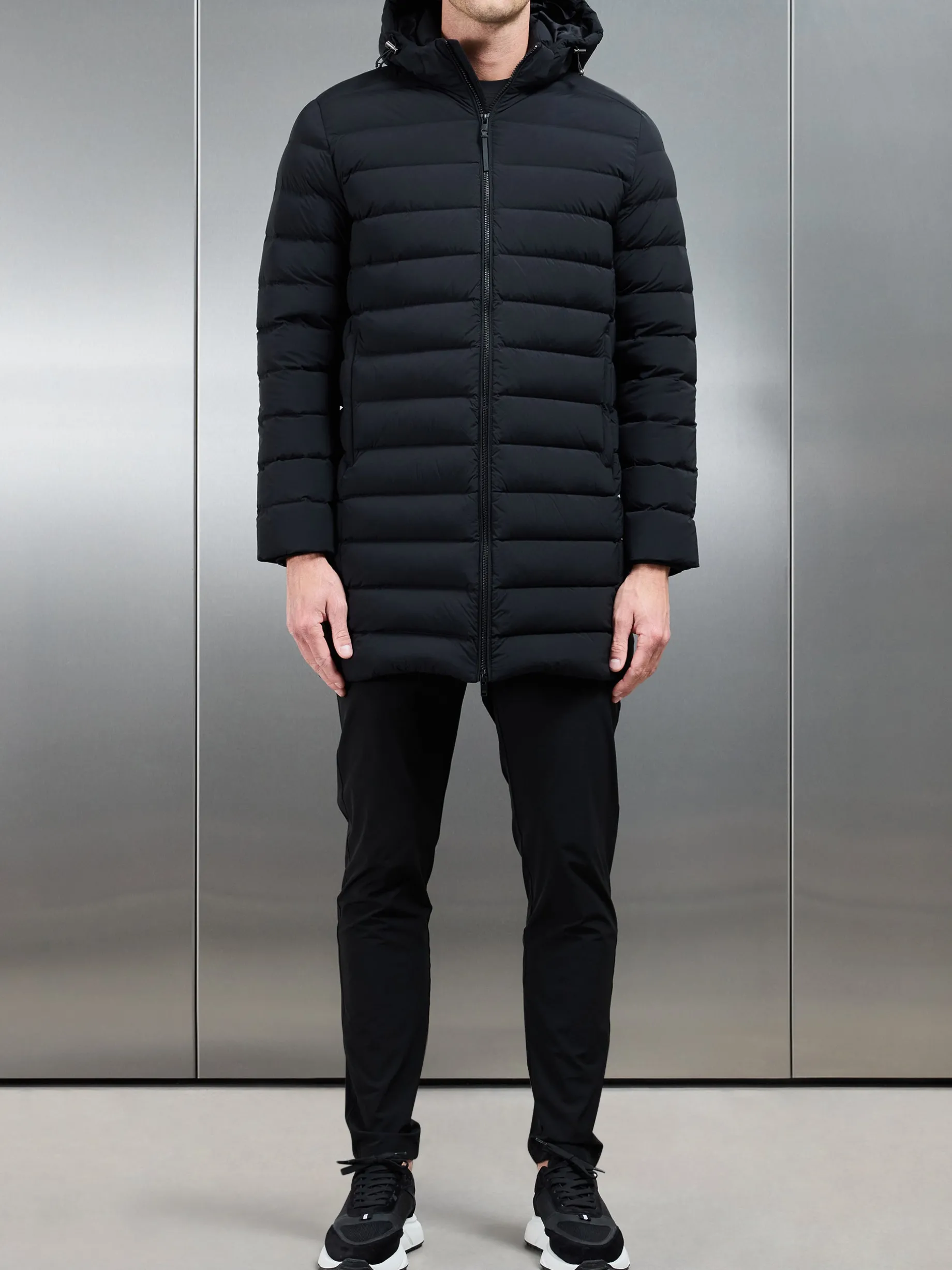 Mid Length Technical Down Jacket - Black
