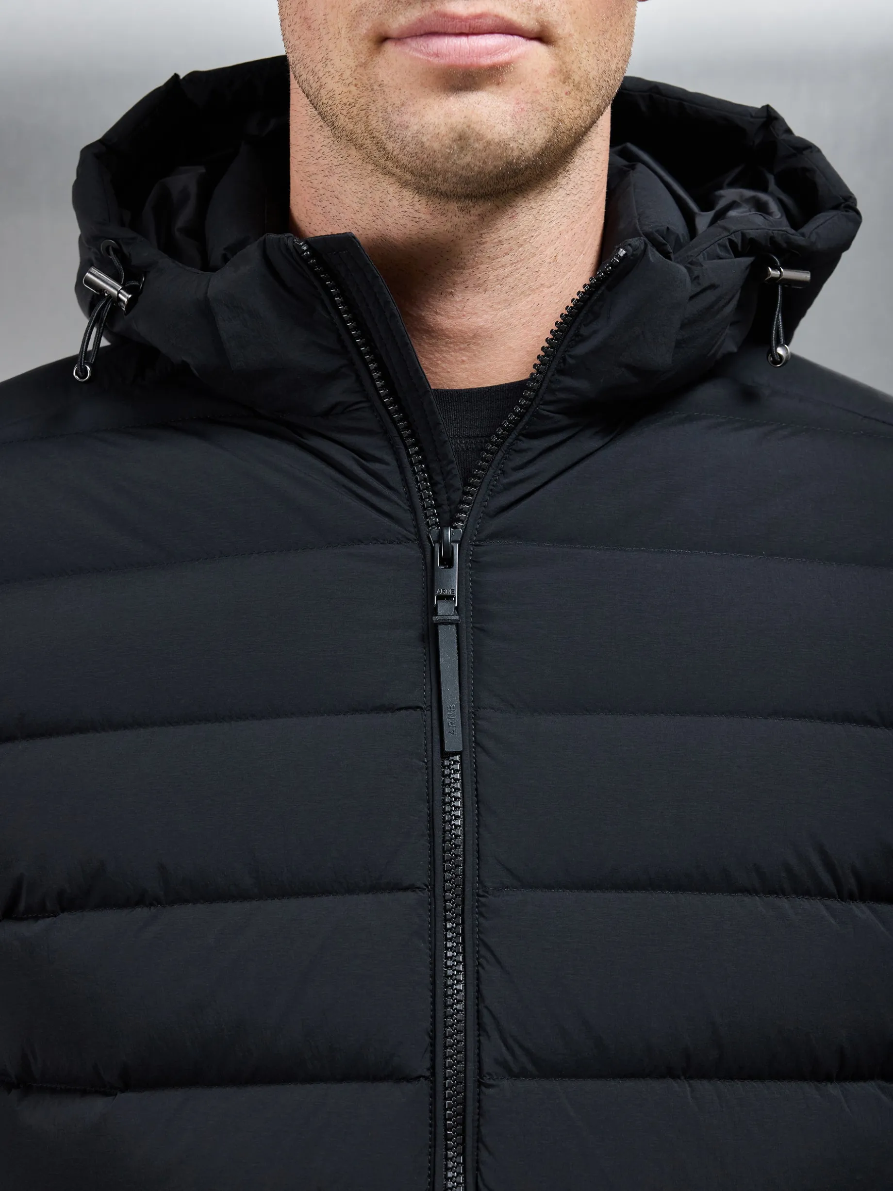 Mid Length Technical Down Jacket - Black