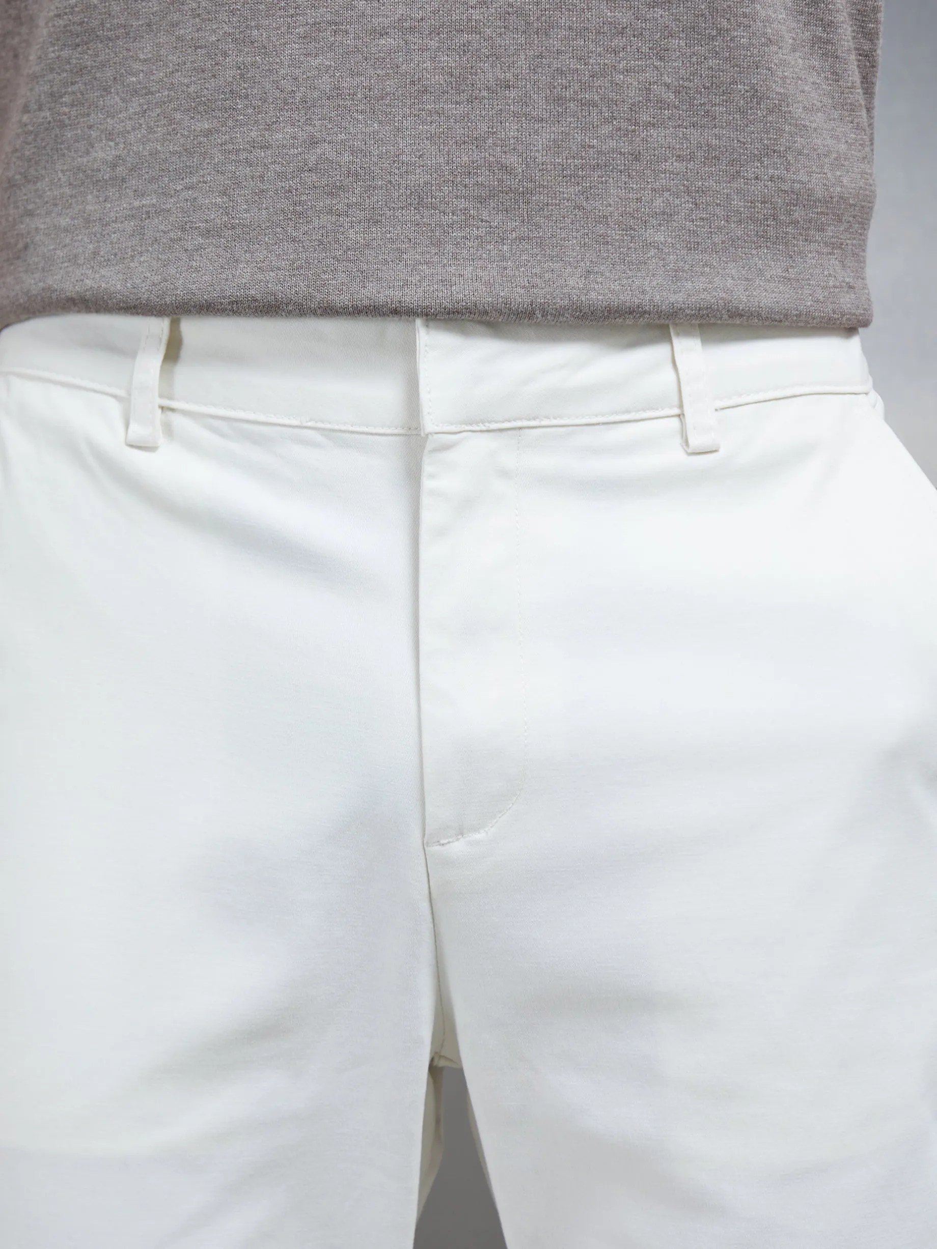 Mid Weight Tailored Chino Trouser - Off White