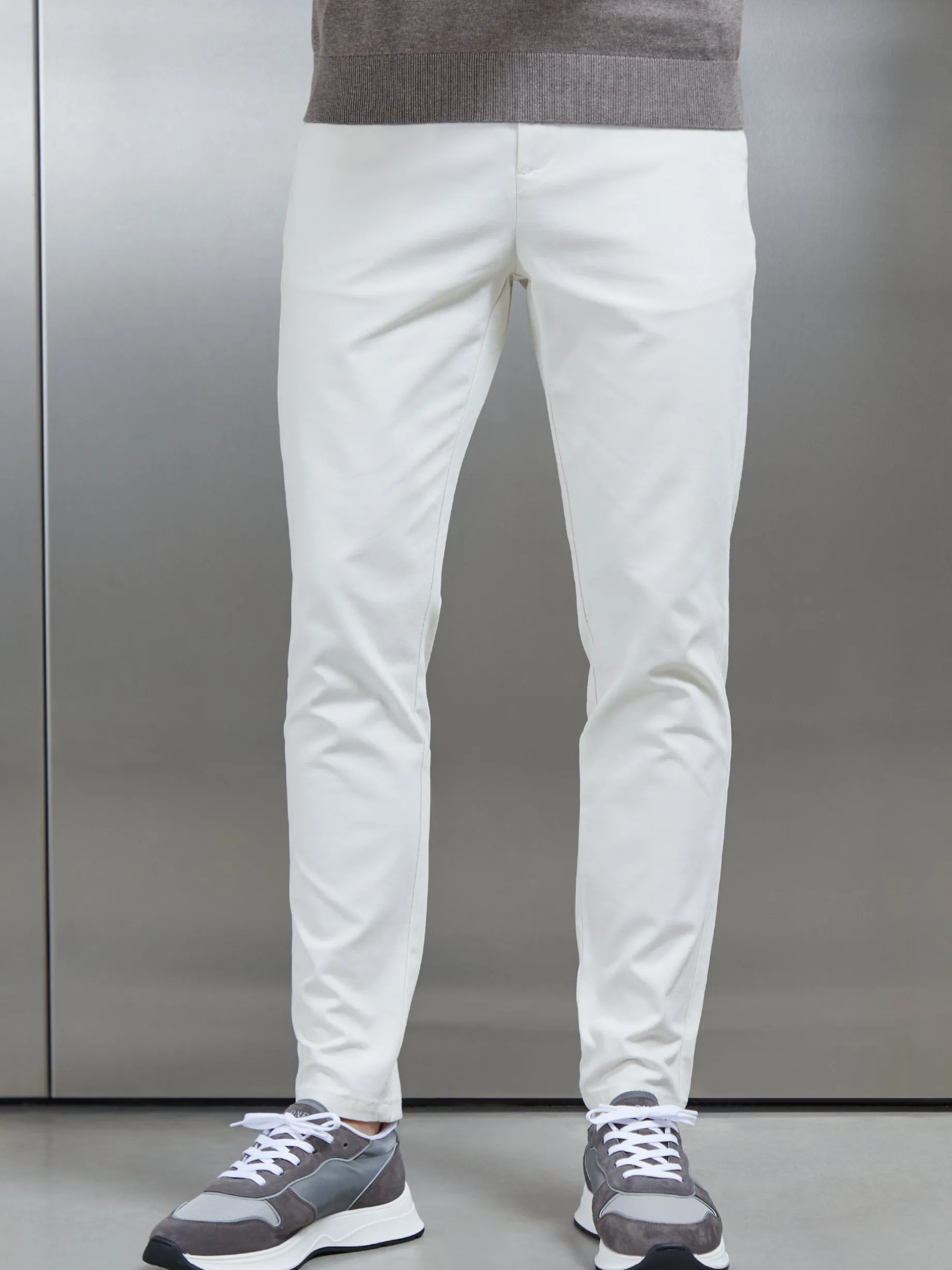 Mid Weight Tailored Chino Trouser - Off White