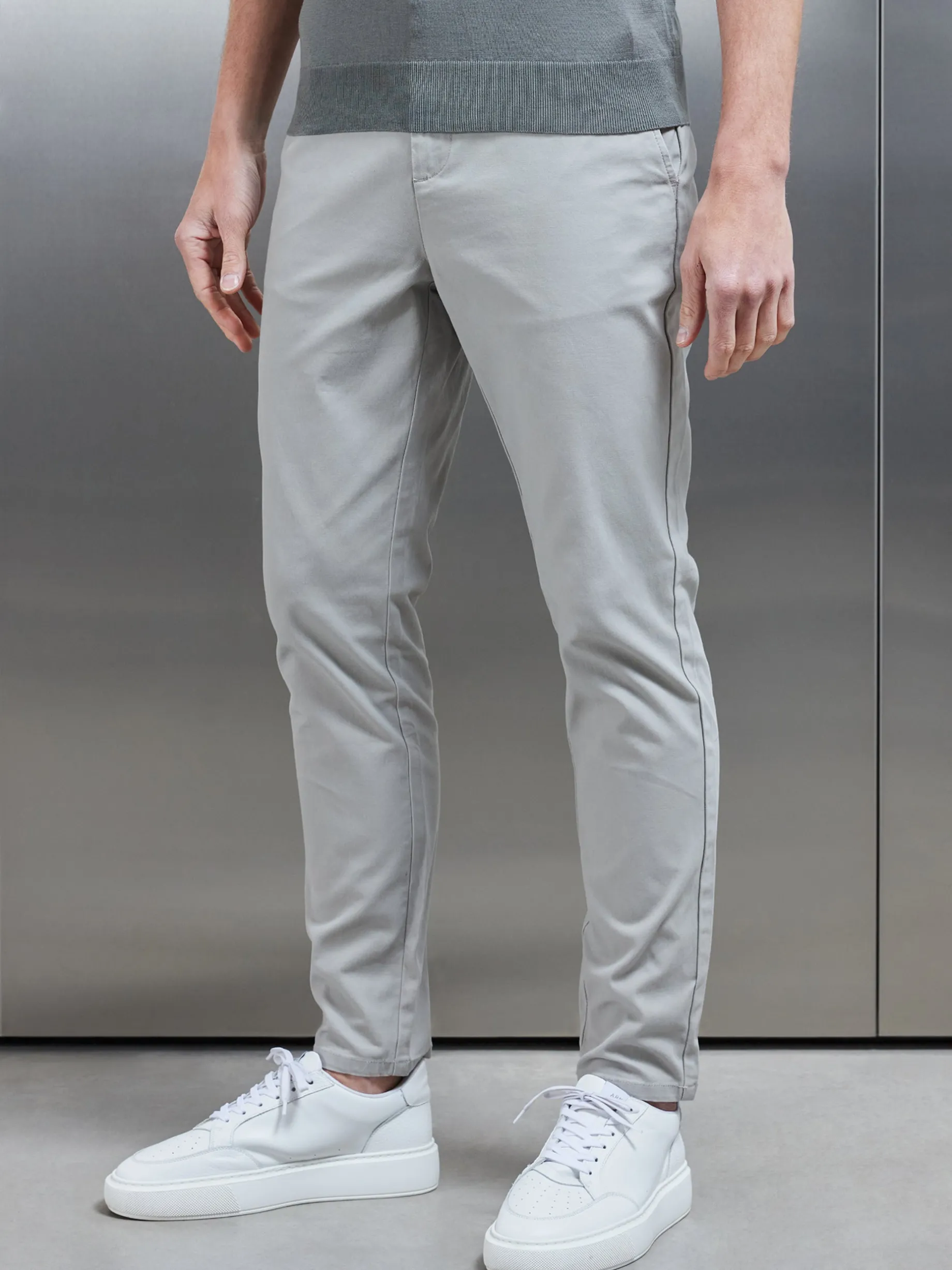 Mid Weight Tailored Chino Trouser - Stone