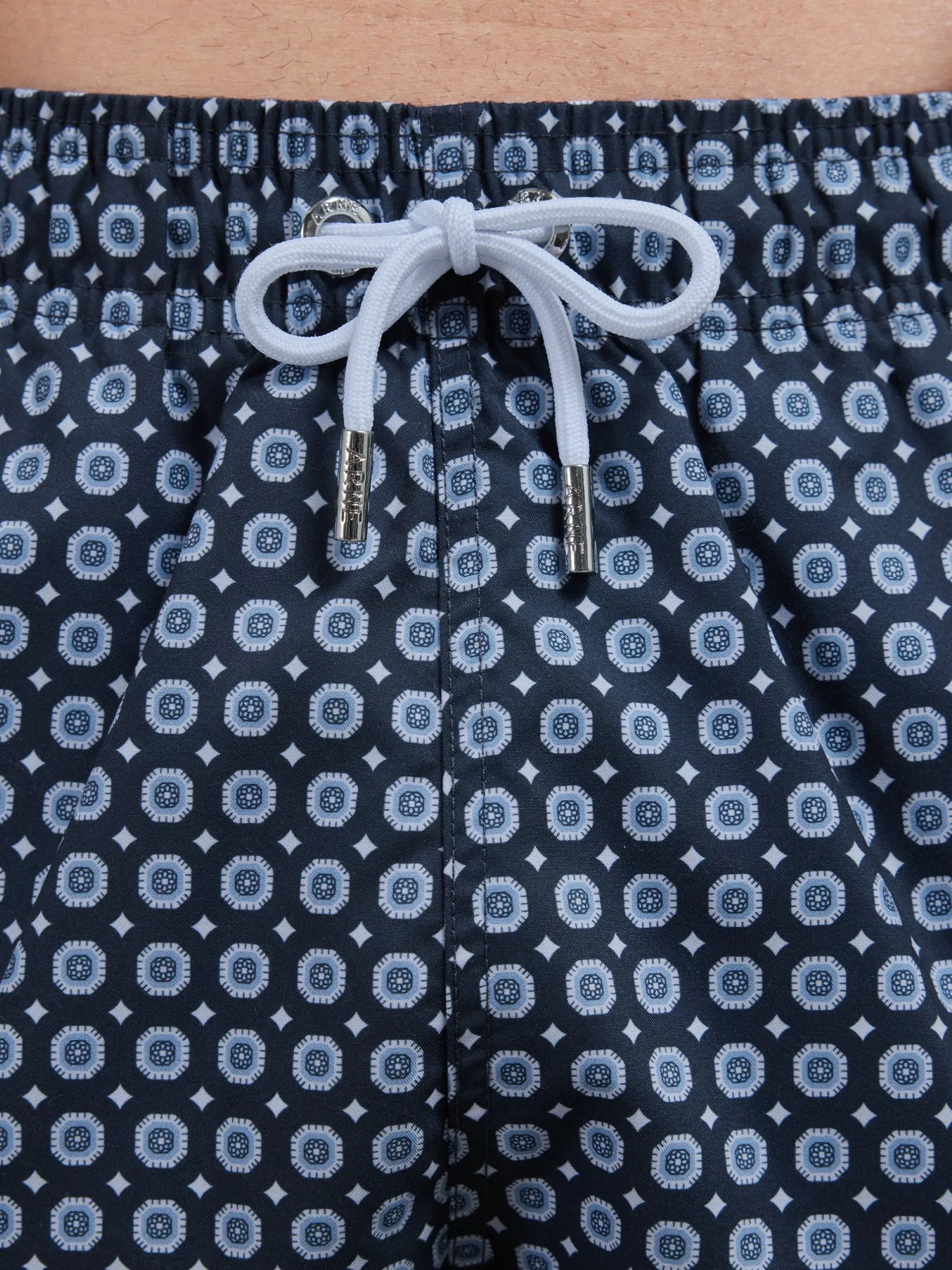 Mosaic Printed Swim Short - Navy