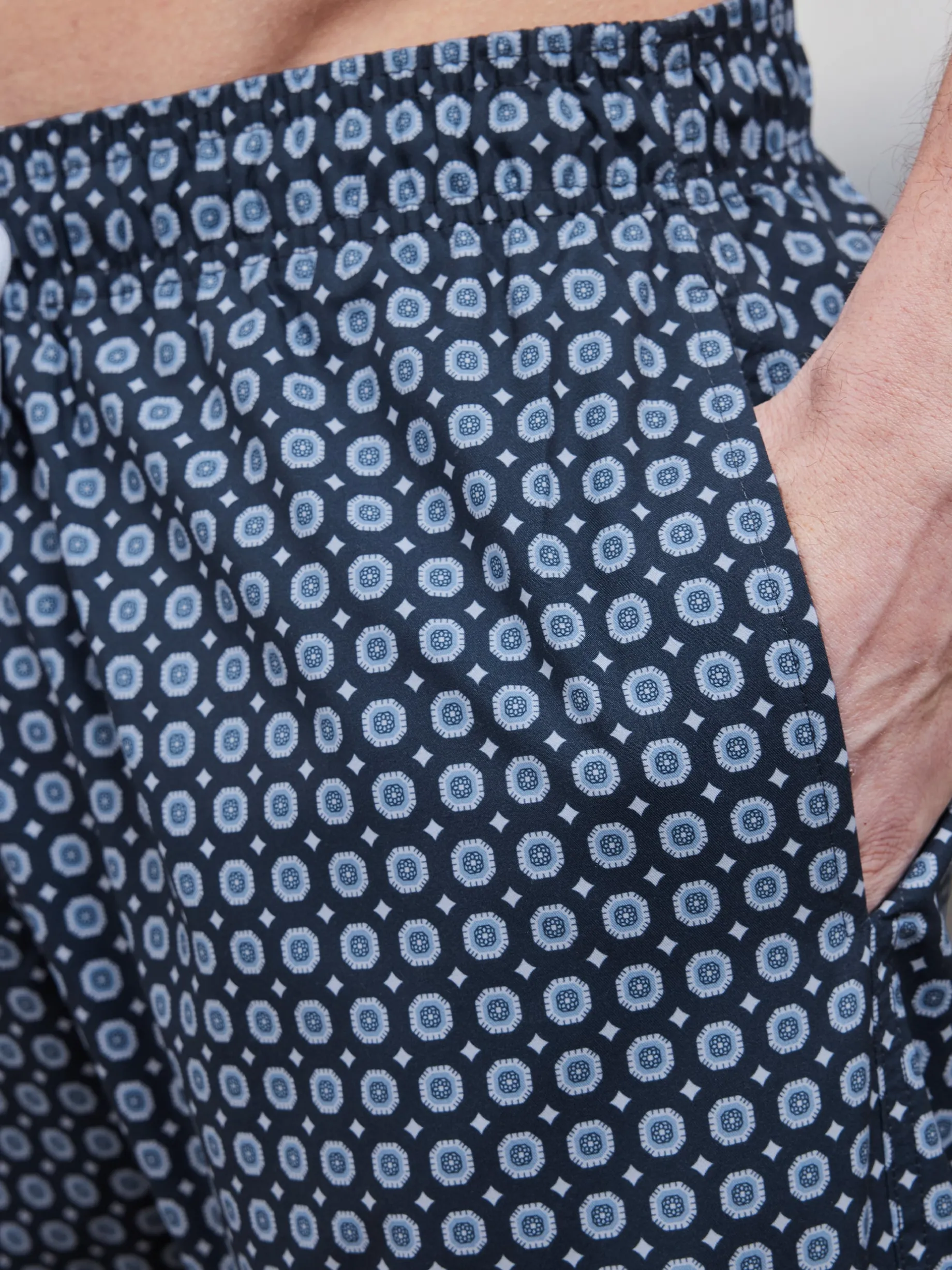 Mosaic Printed Swim Short - Navy