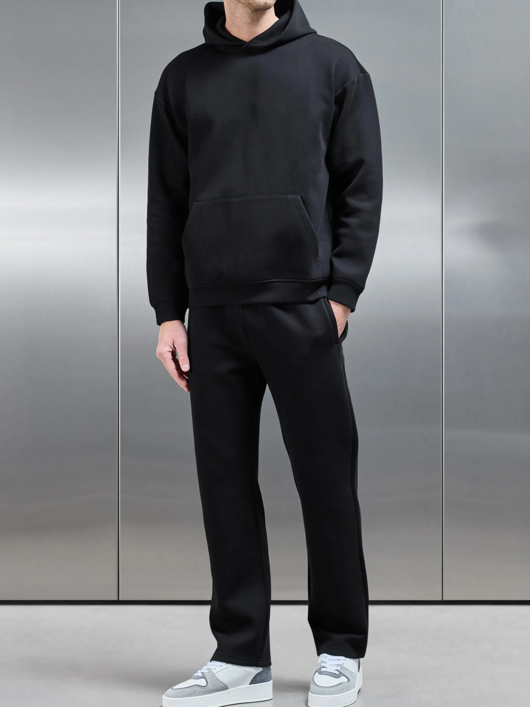 Neoprene Straight Leg Jogger - Black