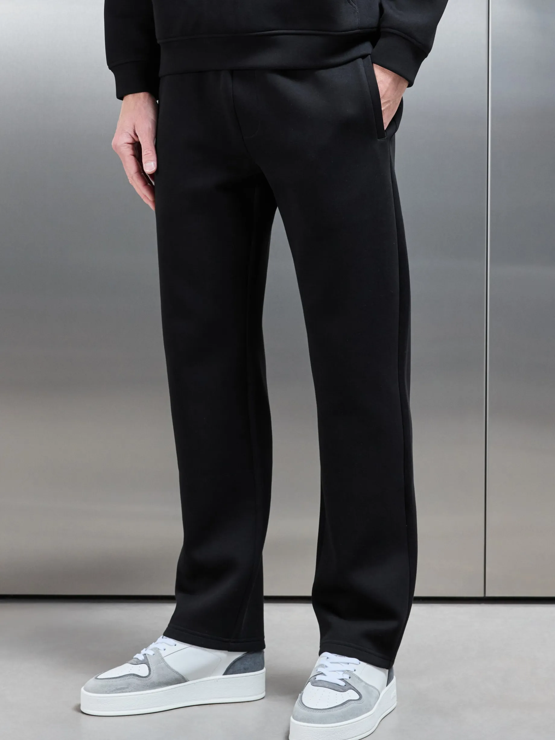 Neoprene Straight Leg Jogger - Black