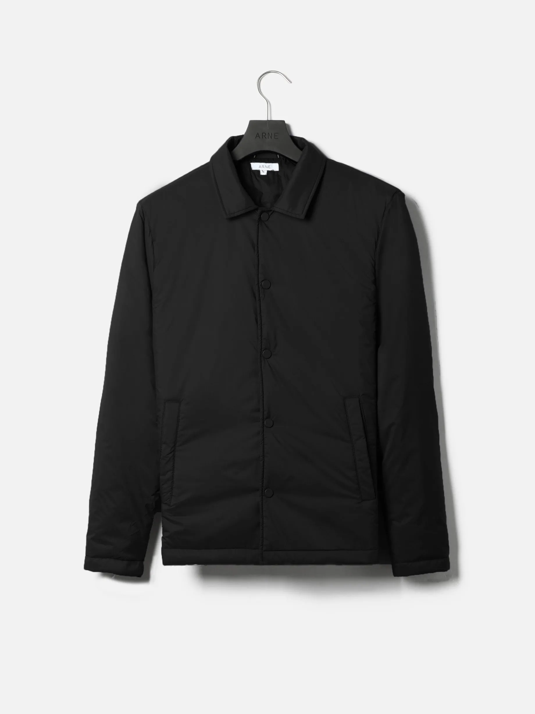Padded Coach Jacket - Black