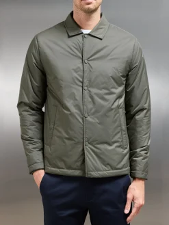 Padded Coach Jacket - Olive