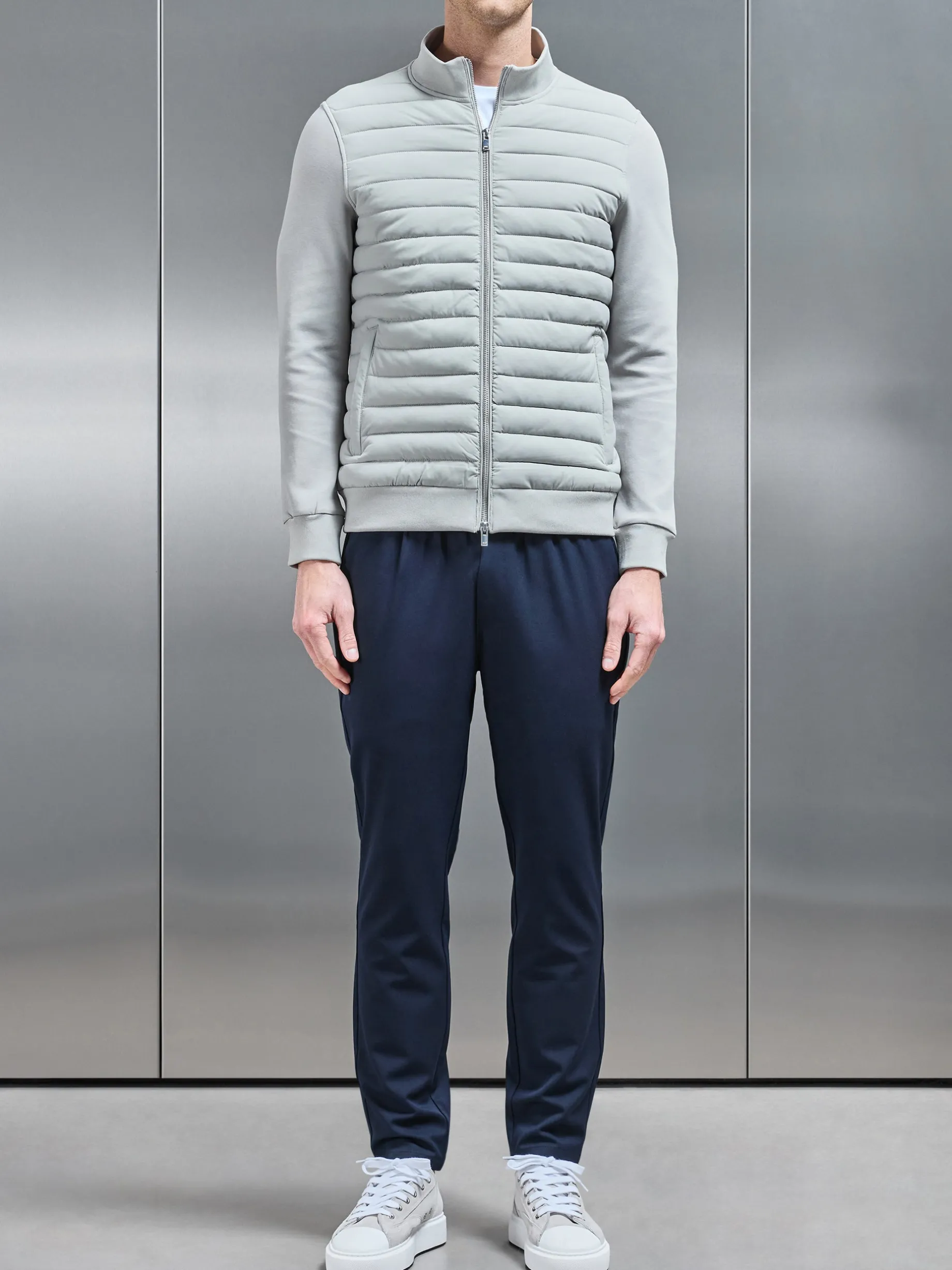 Pleated Drawstring Tailored Trouser - Navy
