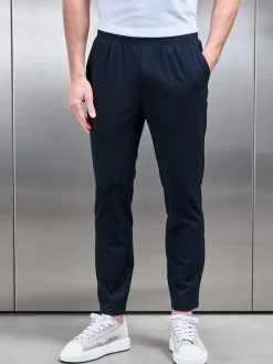 Pleated Drawstring Tailored Trouser - Navy