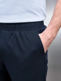 Pleated Drawstring Tailored Trouser - Navy