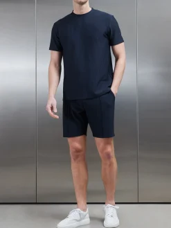 Pleated Short - Navy