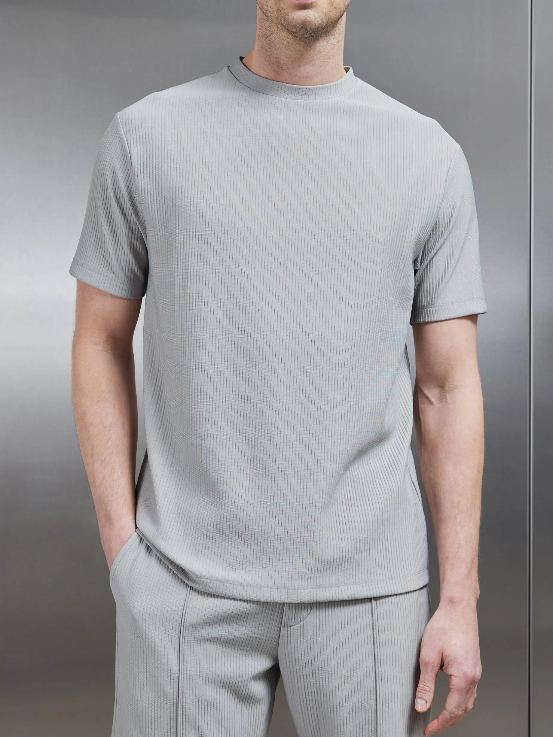 Pleated T-Shirt - Stone