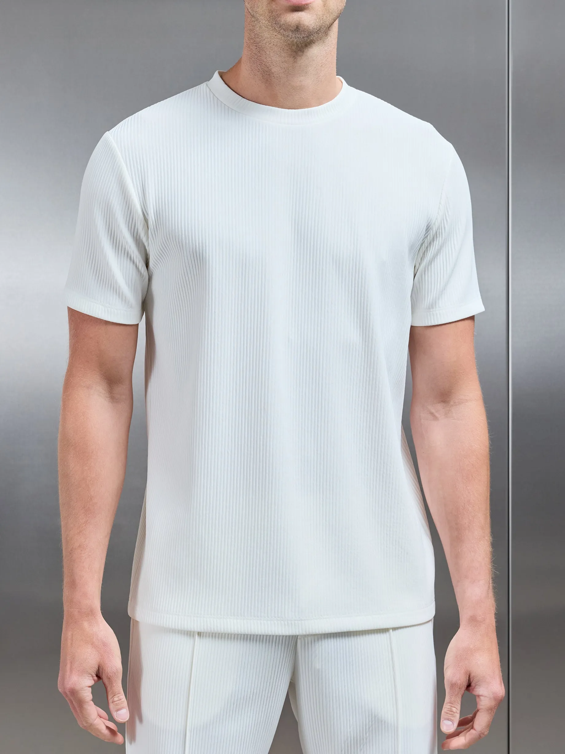Pleated T-Shirt - Ecru