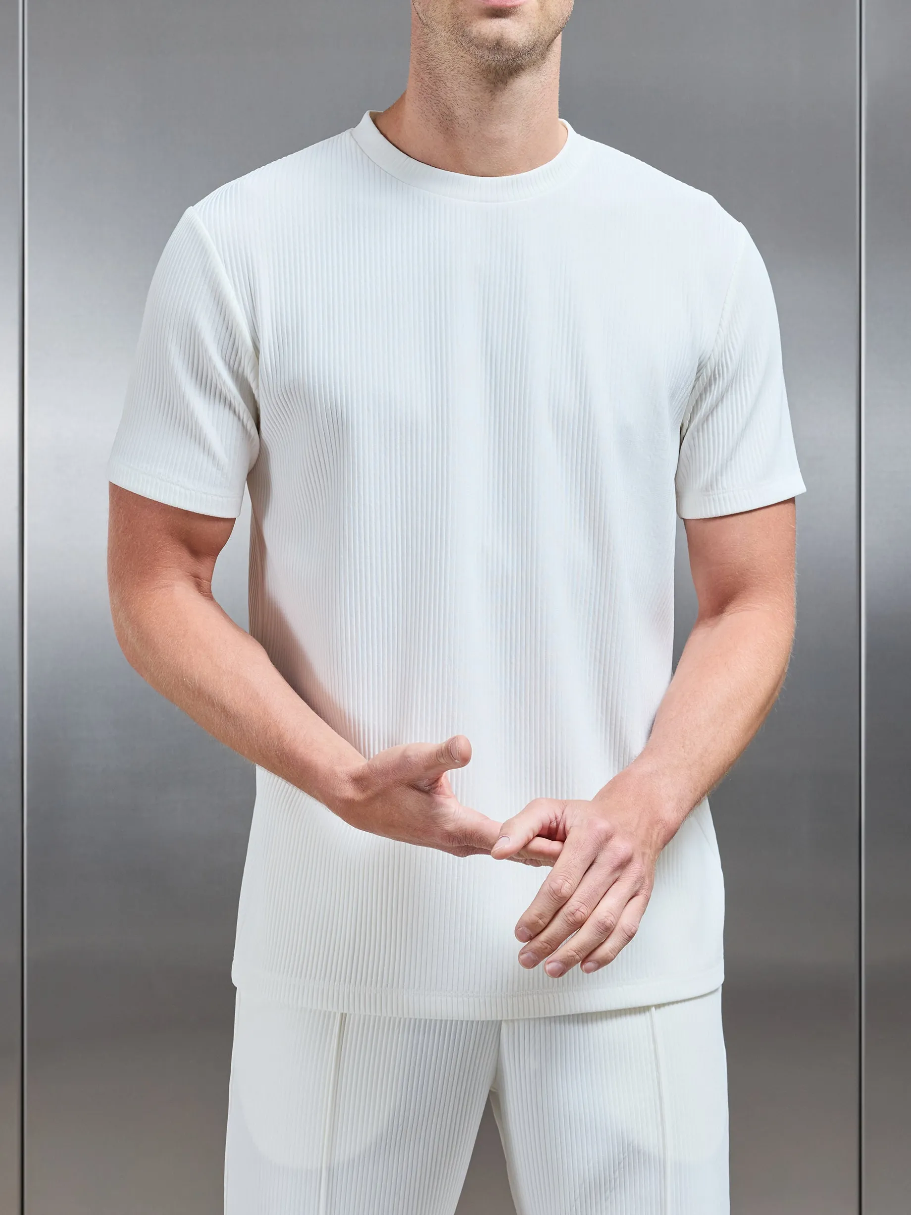 Pleated T-Shirt - Ecru