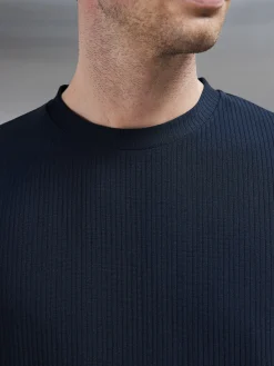 Pleated T-Shirt - Navy