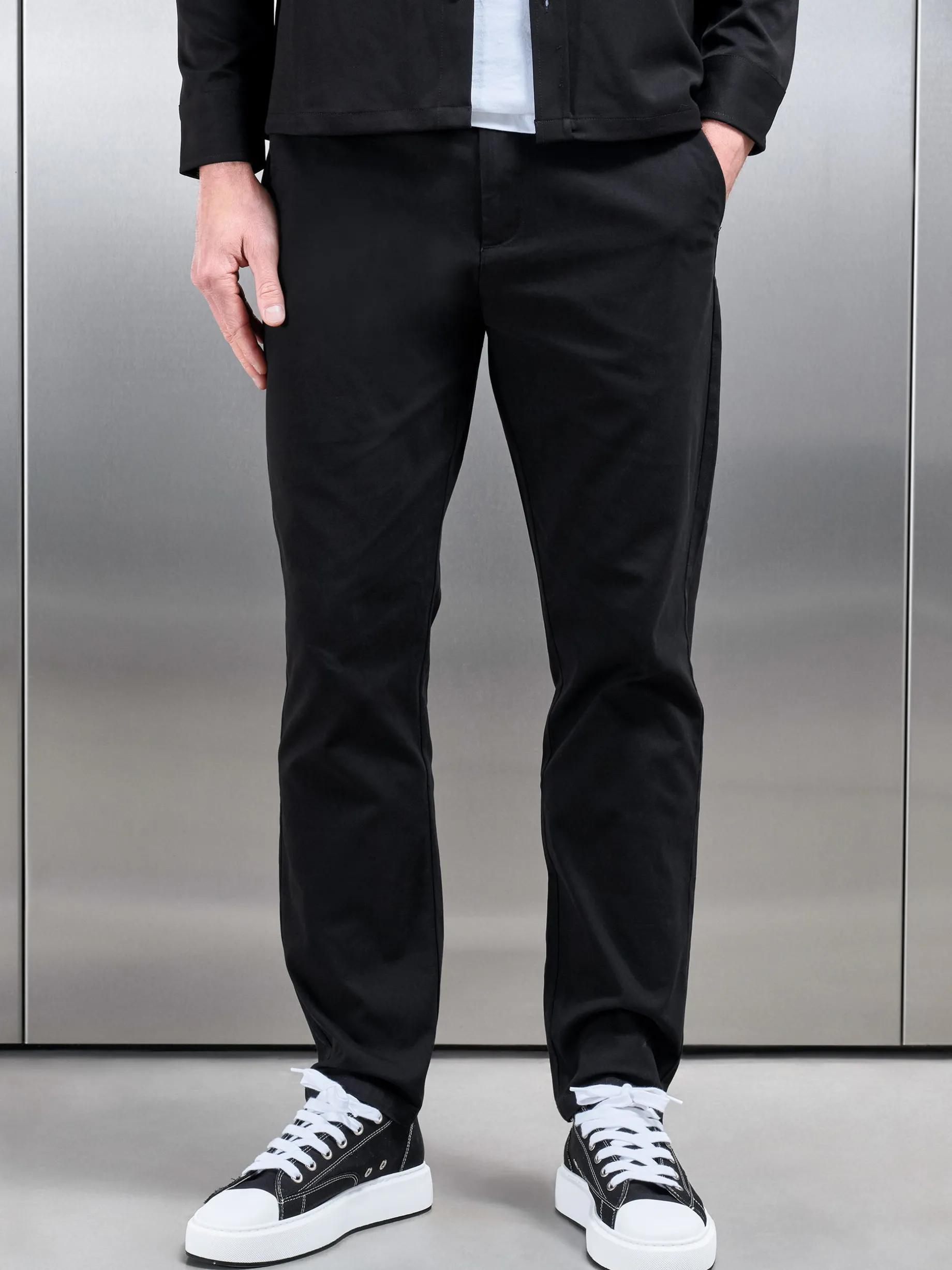 Regular Fit Chino Trouser - Black