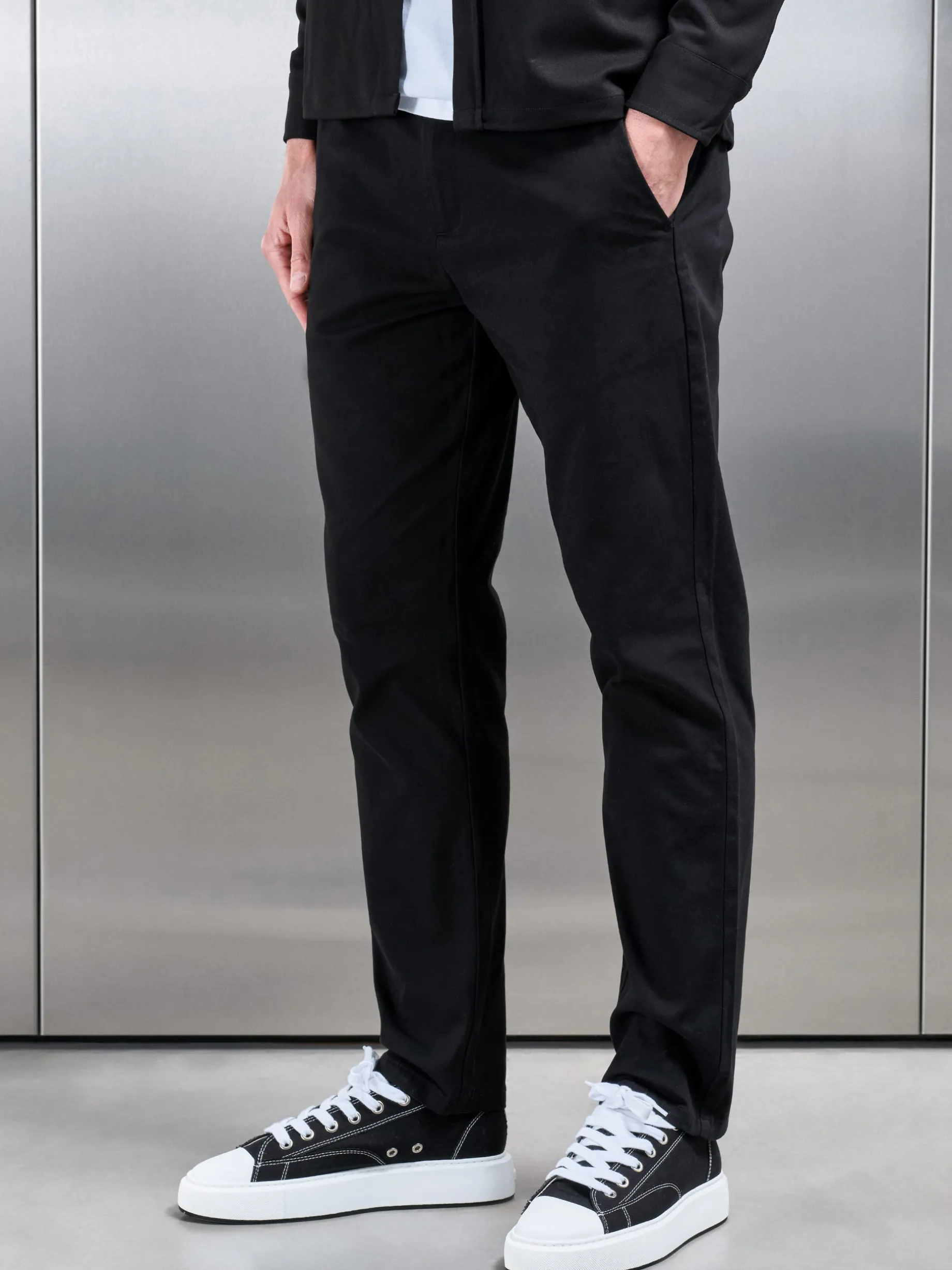 Regular Fit Chino Trouser - Black