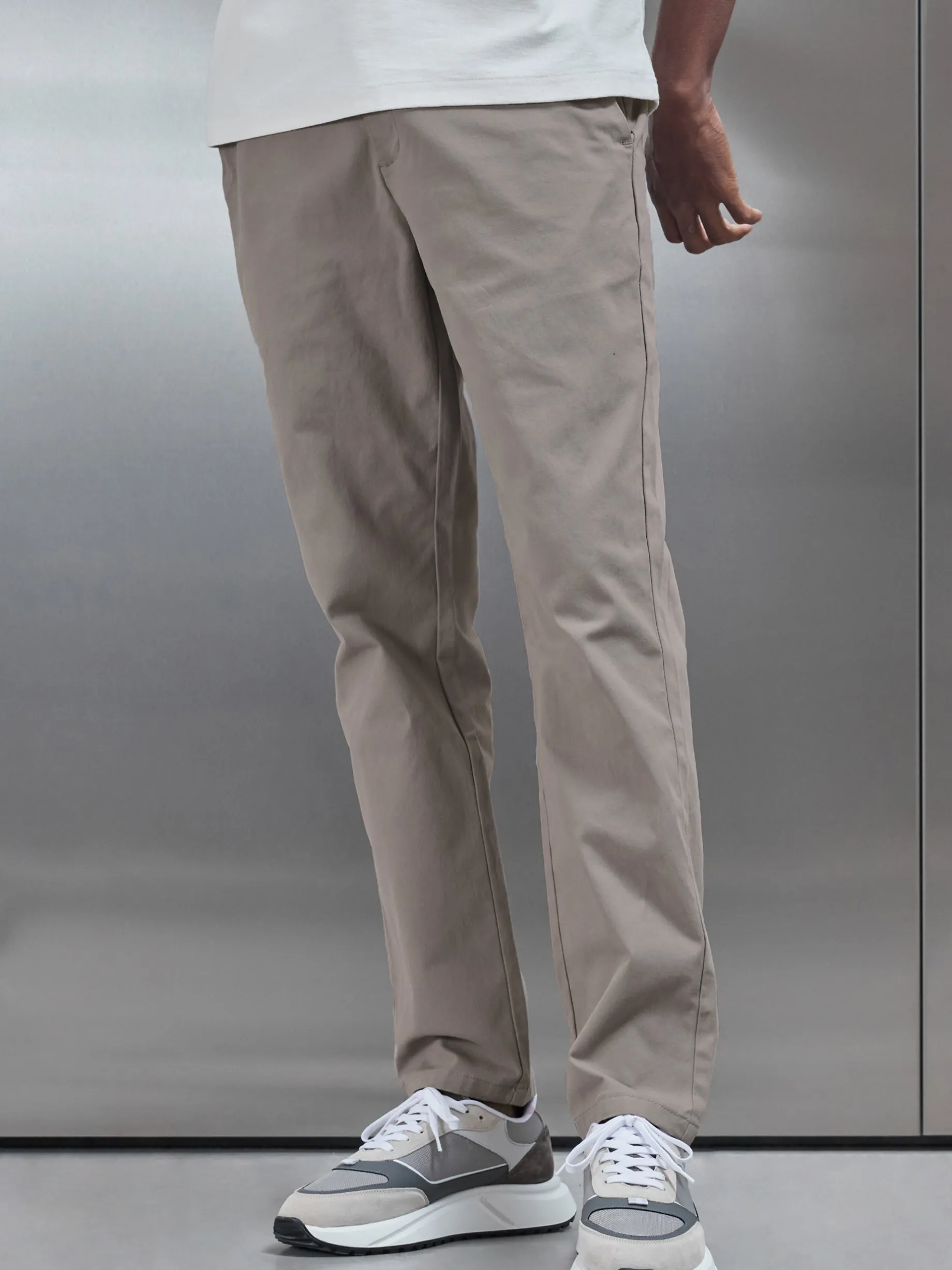 Regular Fit Chino Trouser - Taupe