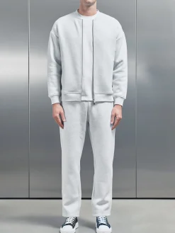 Relaxed Fit Bomber Jacket - Marl Grey