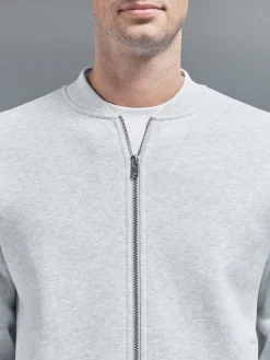 Relaxed Fit Bomber Jacket - Marl Grey