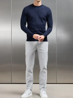 Relaxed Fit Chino Trouser - Mid Grey