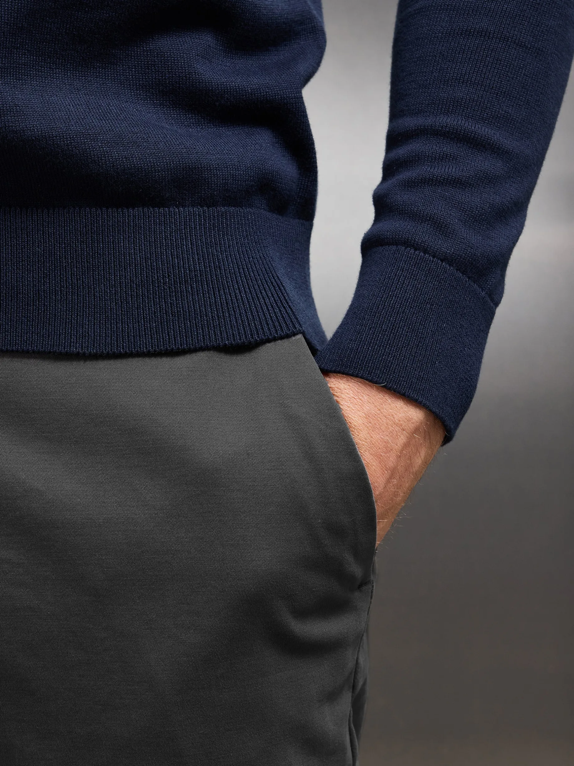 Relaxed Fit Chino Trouser - Grey