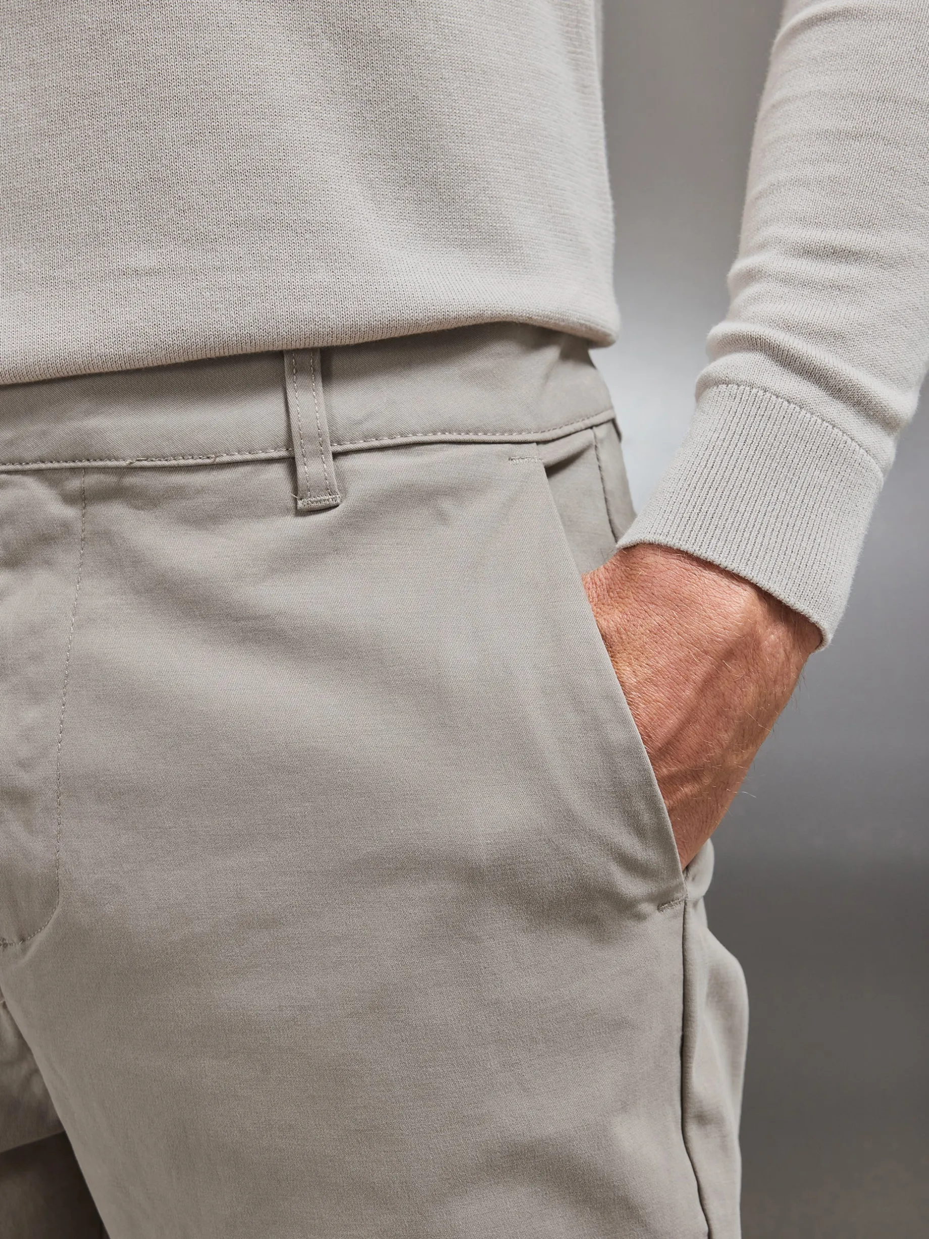 Relaxed Fit Chino Trouser - Taupe