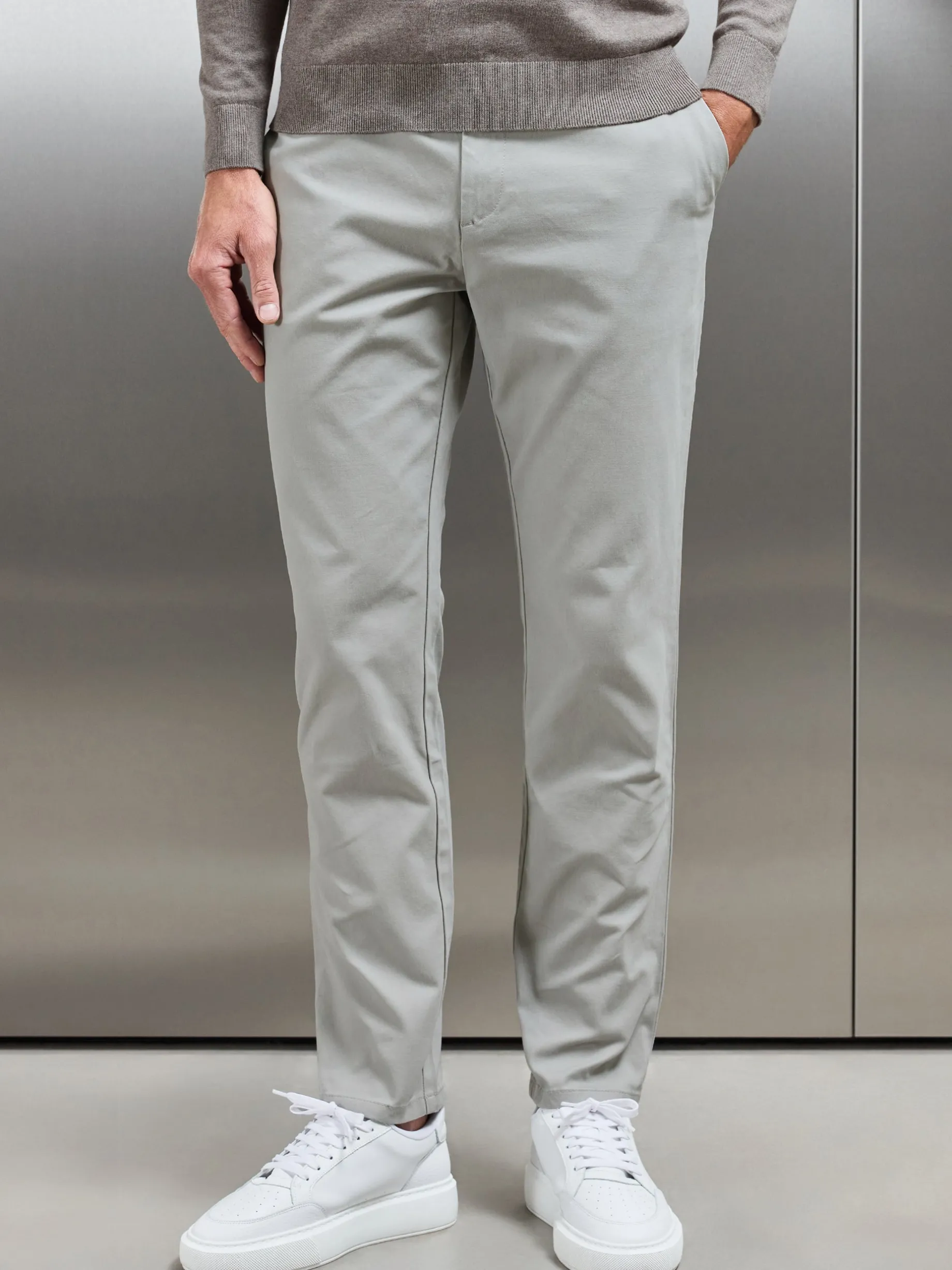 Relaxed Fit Chino Trouser - Stone