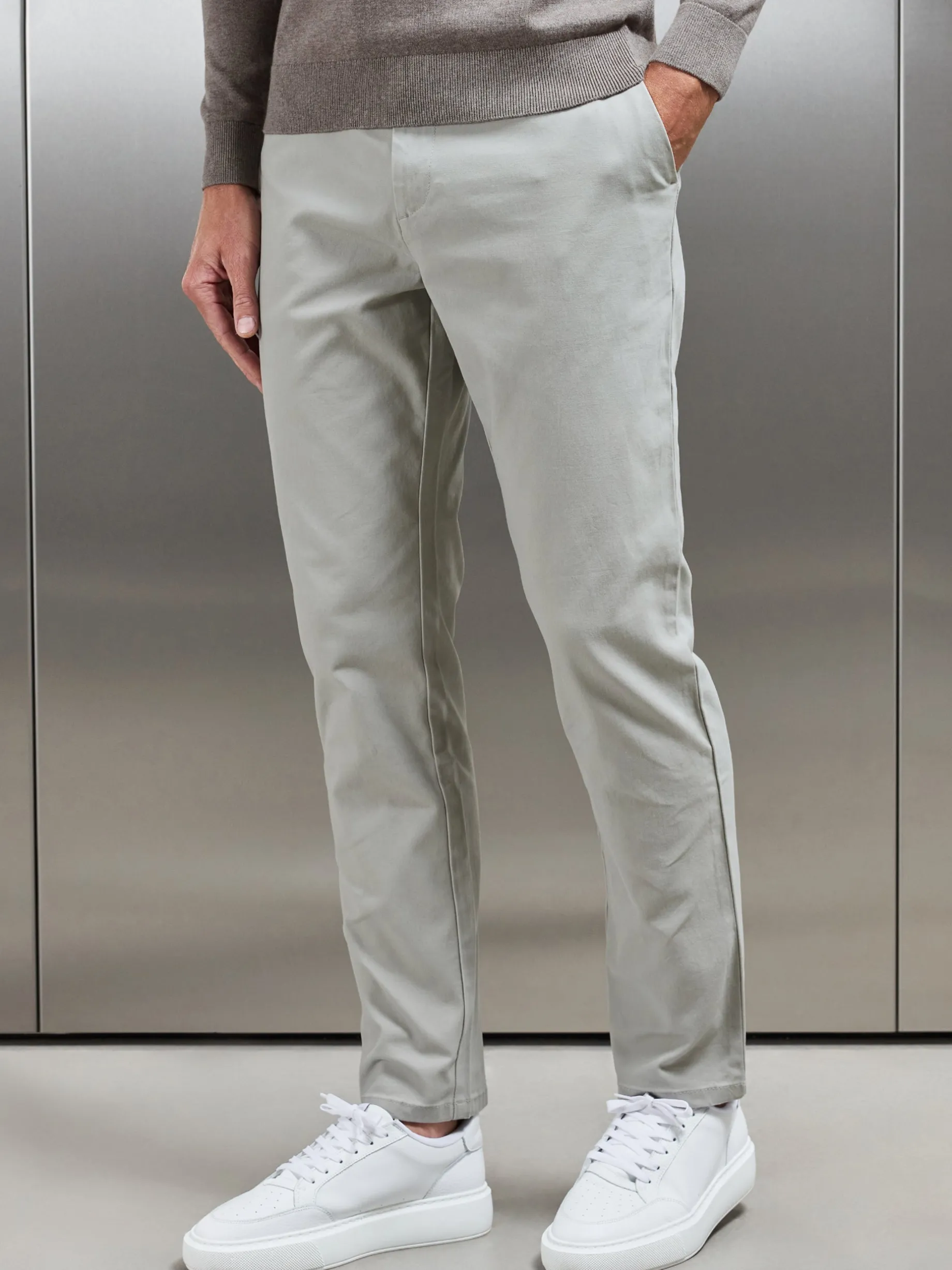 Relaxed Fit Chino Trouser - Stone