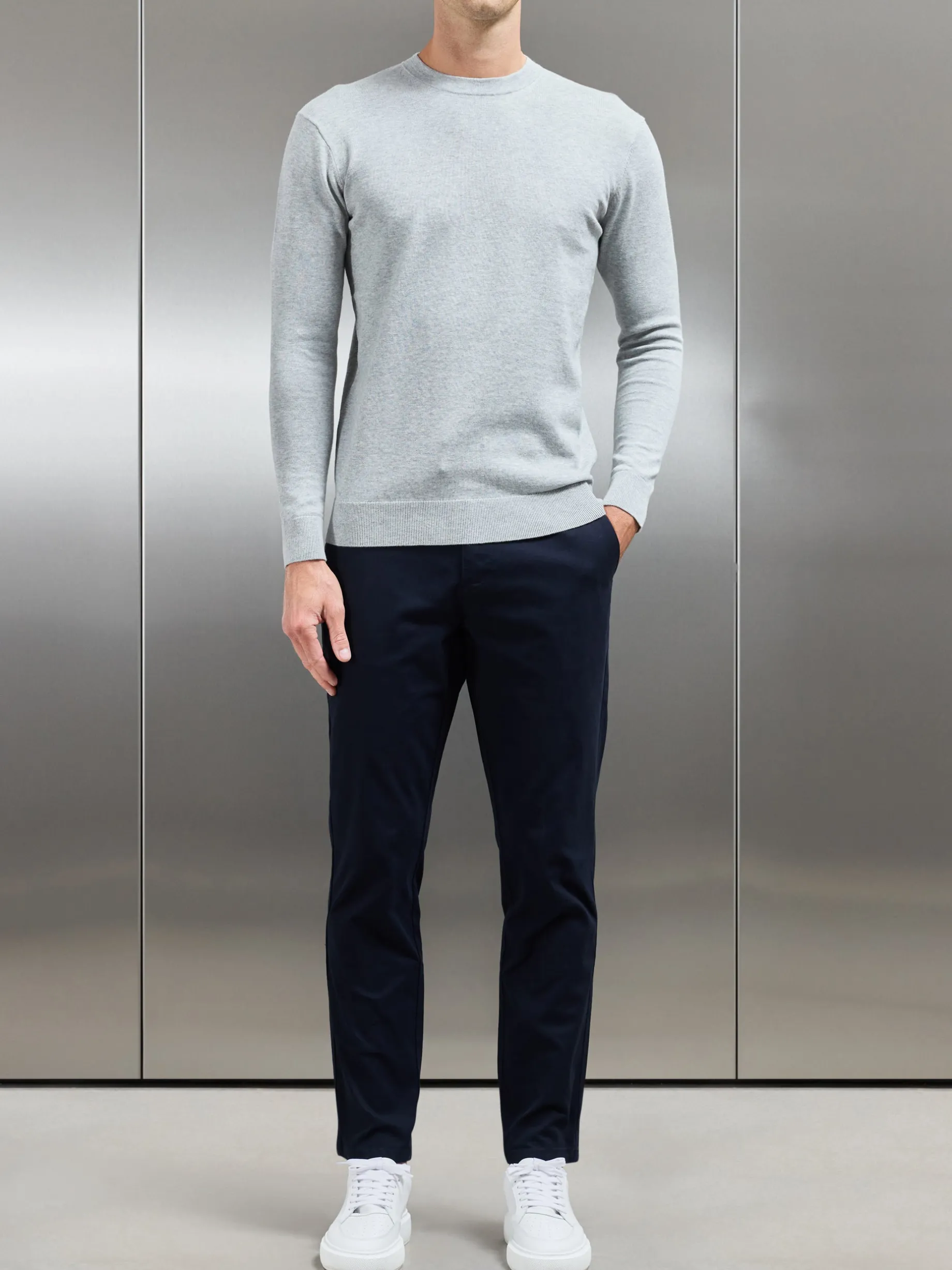 Relaxed Fit Chino Trouser - Navy