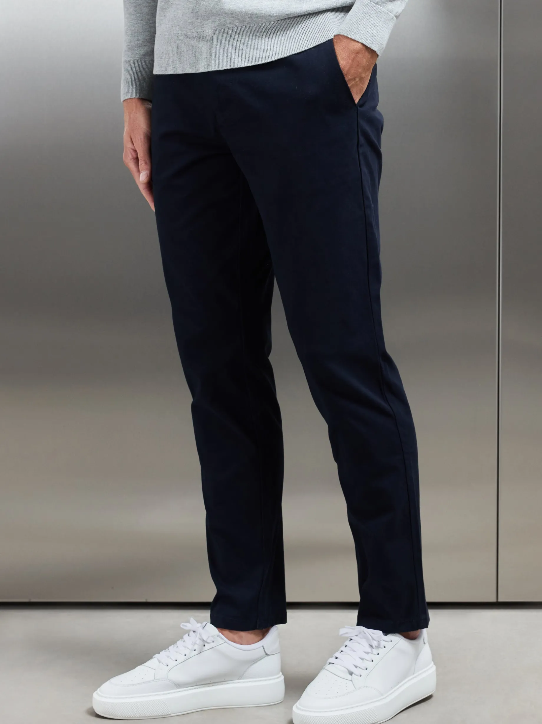 Relaxed Fit Chino Trouser - Navy