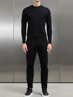Relaxed Fit Chino Trouser - Black