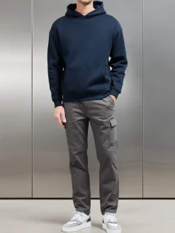 Relaxed Fit Cotton Cargo Pant - Grey