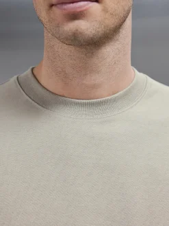 Relaxed Fit Cotton T-Shirt - Stone