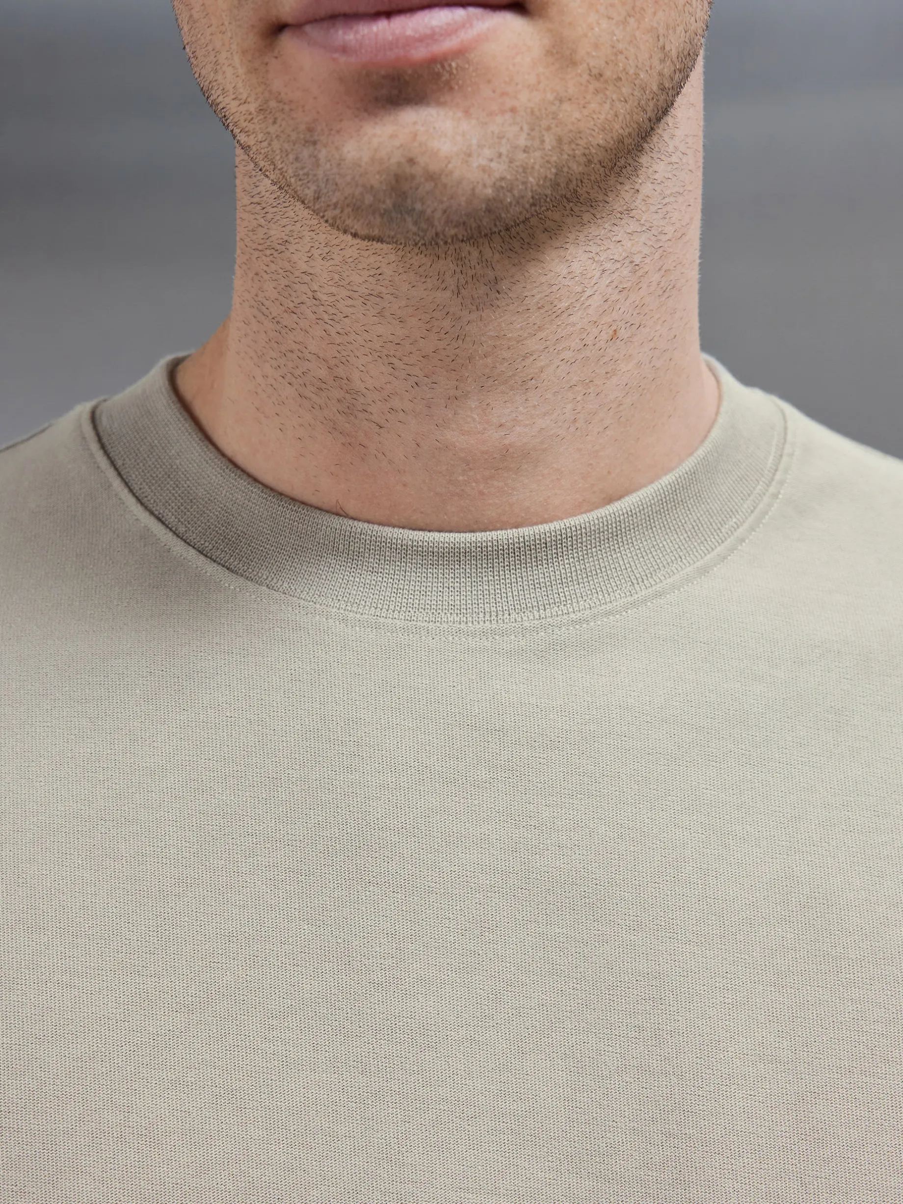 Relaxed Fit Cotton T-Shirt - Stone