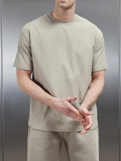 Relaxed Fit Cotton T-Shirt - Stone
