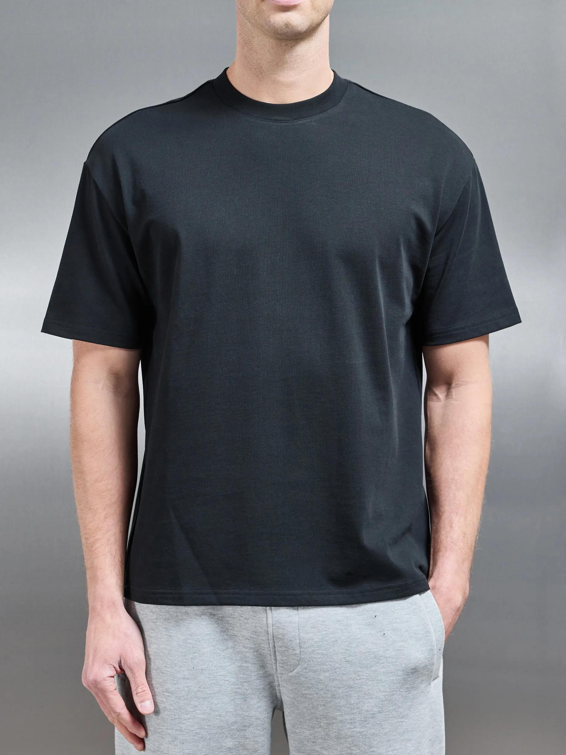Relaxed Fit Cotton T-Shirt - Black