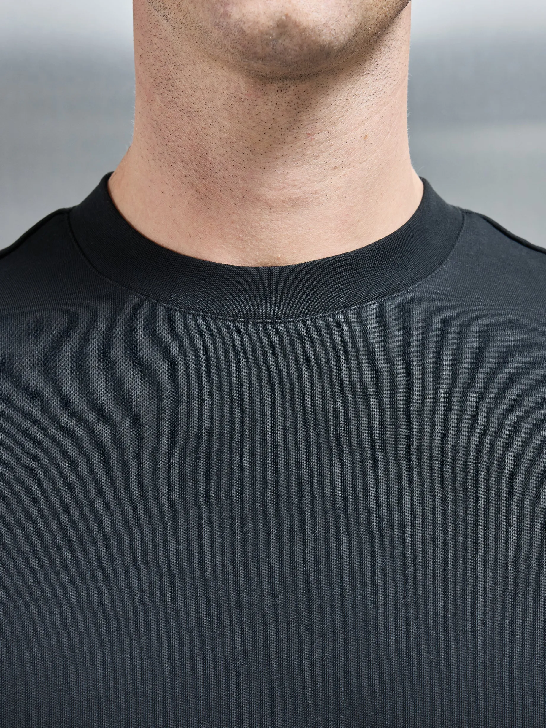 Relaxed Fit Cotton T-Shirt - Black
