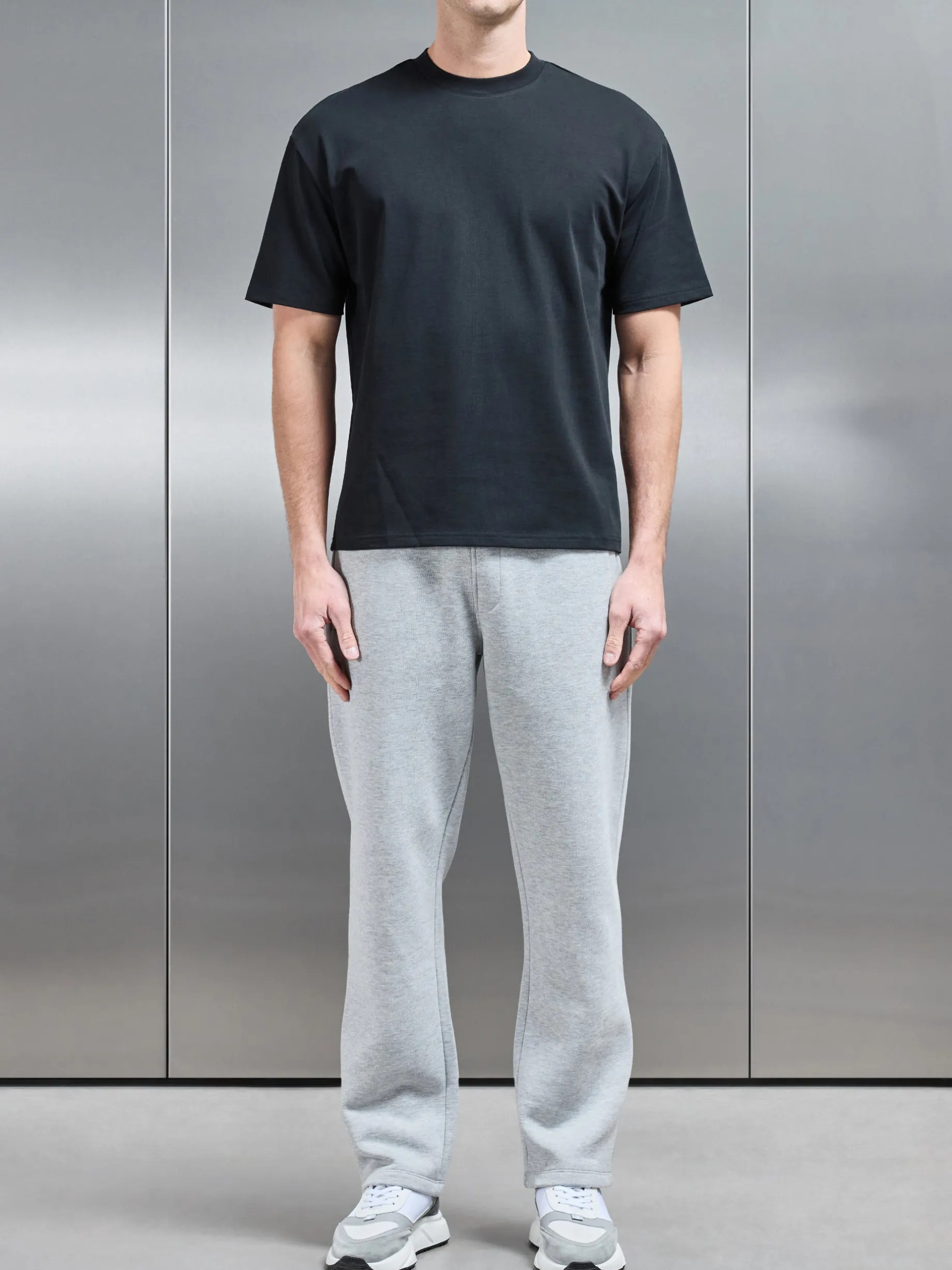 Relaxed Fit Cotton T-Shirt - Black