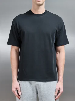 Relaxed Fit Cotton T-Shirt - Black