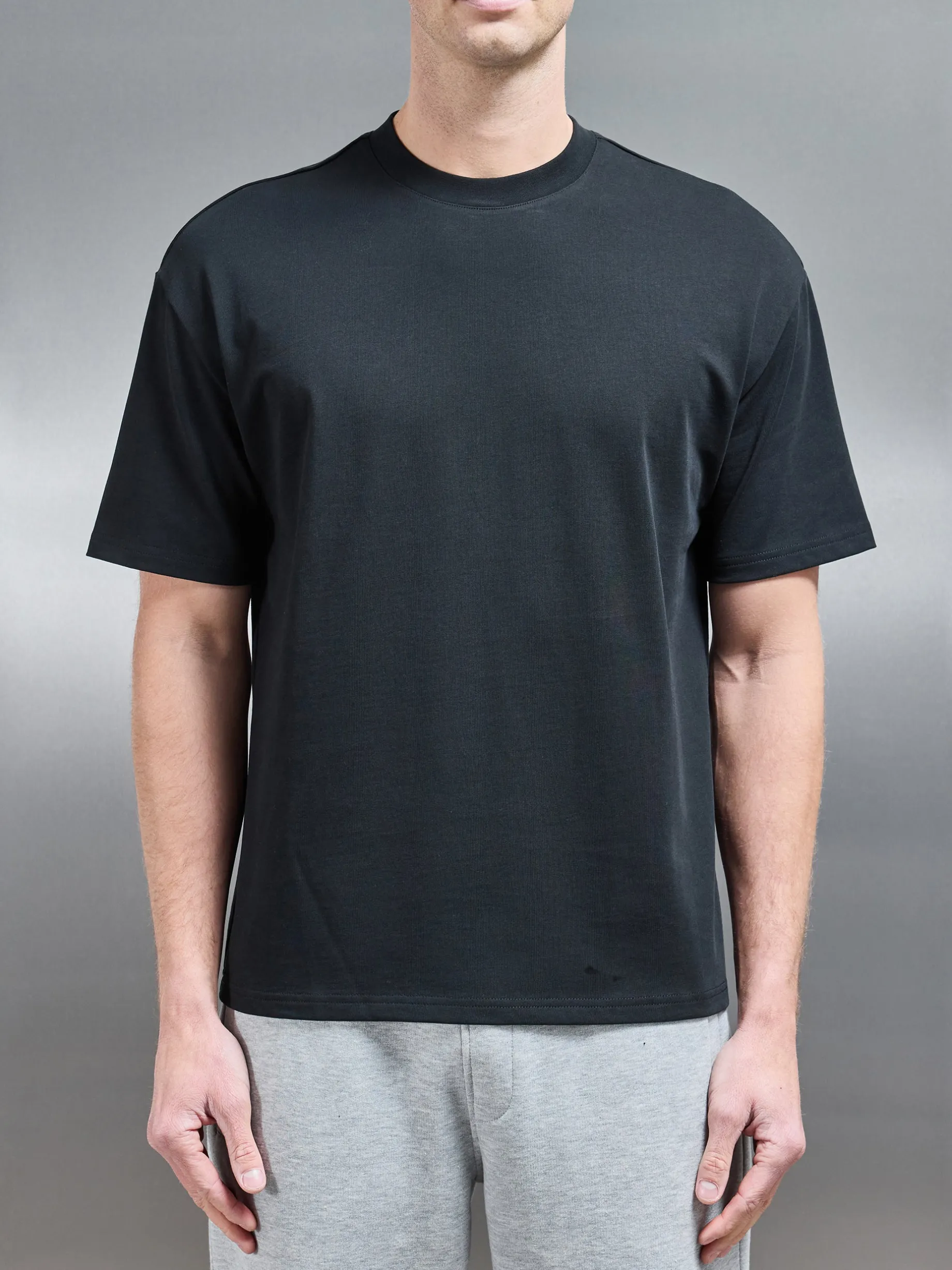 Relaxed Fit Cotton T-Shirt - Black