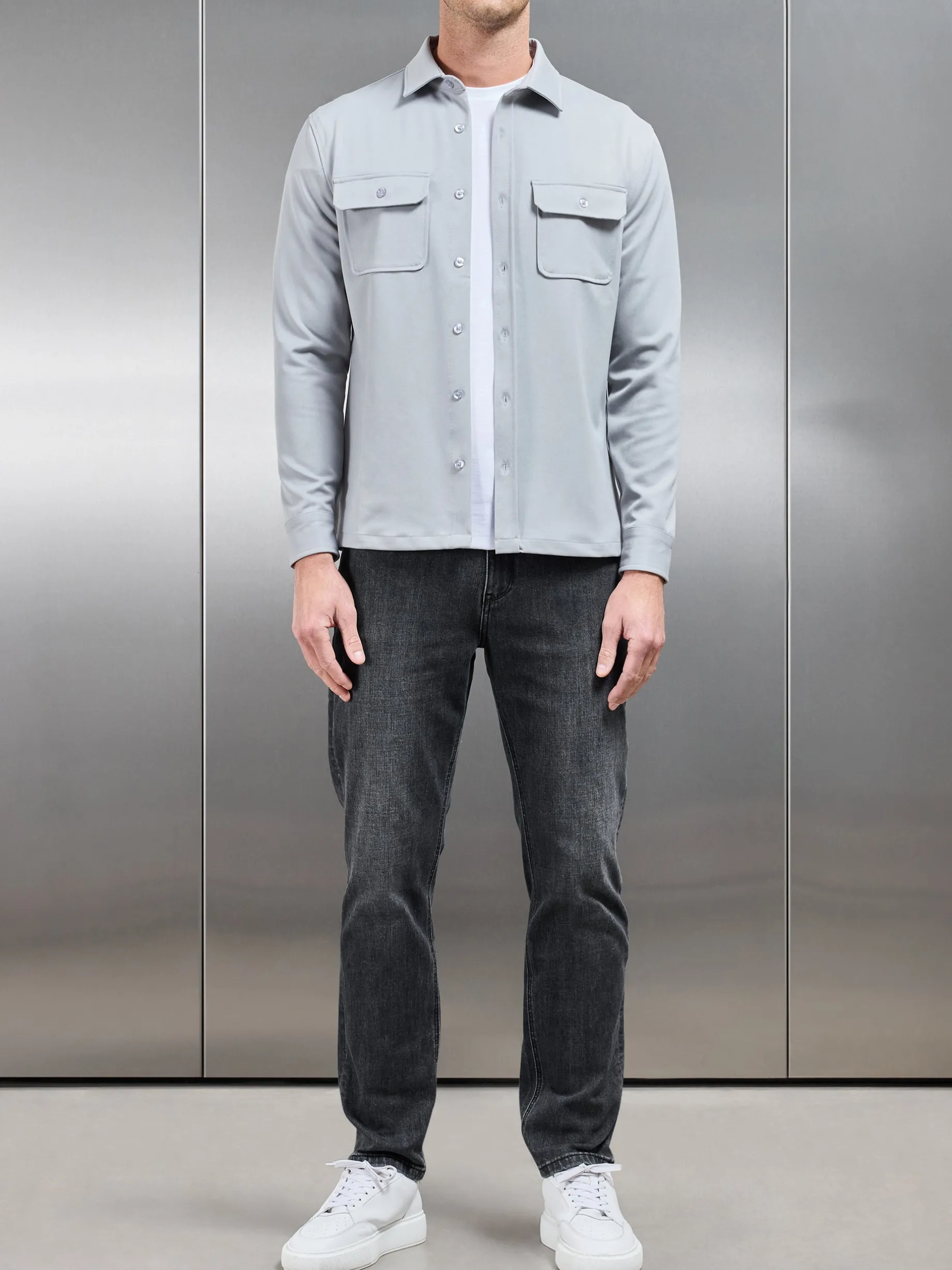 Relaxed Fit Denim Jeans - Grey Wash