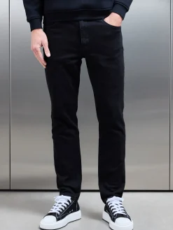 Relaxed Fit Denim Jeans - Solid Black